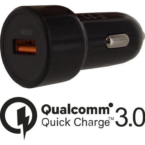 Mobilize Smart Car Charger Single USB 20W Qualcomm QC3.0 Black