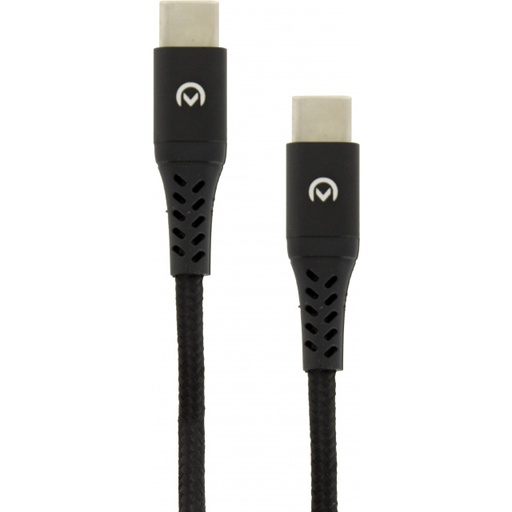 Mobilize Nylon Braided Charge/Sync Cable USB-C to USB-C 3A 1m. Black