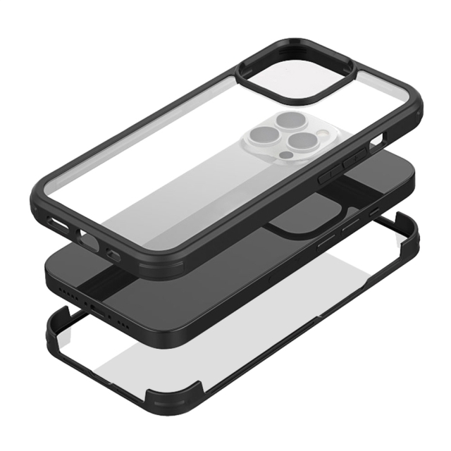 Mobilize Tempered Glass 360 Protection Case Apple iPhone 13 Pro Black