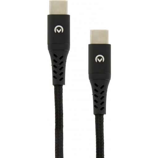 [MOB-USBCA-029] Mobilize Nylon Braided Charge/Sync Cable USB-C to USB-C 3A 1m. Black