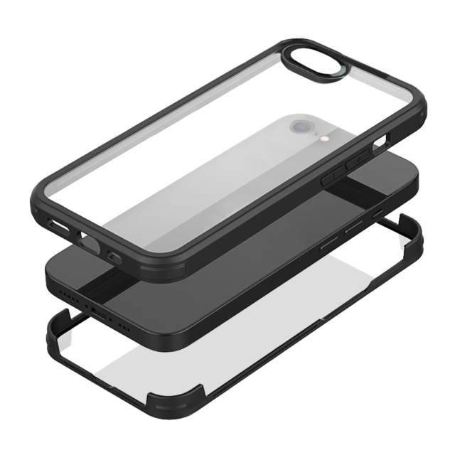 Mobilize Tempered Glass 360 Protection Case Apple iPhone 7/8/SE (2020/2022) Black