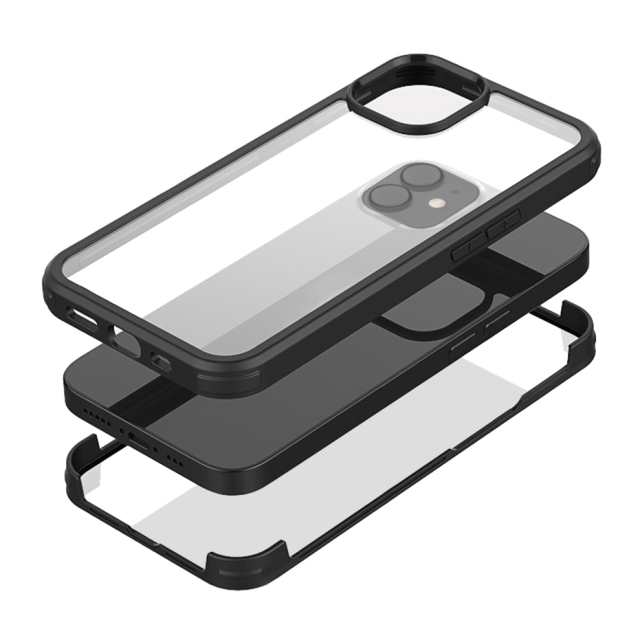 Mobilize Tempered Glass 360 Protection Case Apple iPhone 12/12 Pro Black